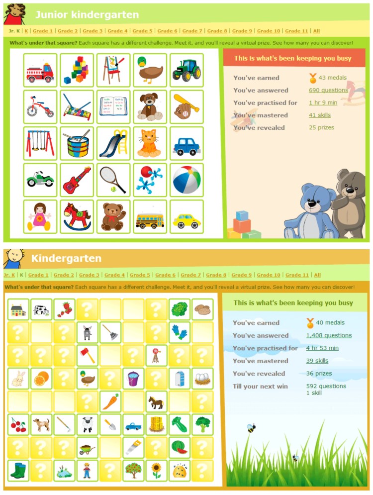 IXL Prize Sheets