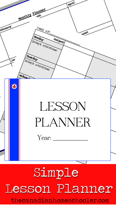 lesson planner printable free