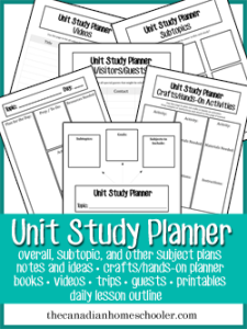 Unit Study Planner