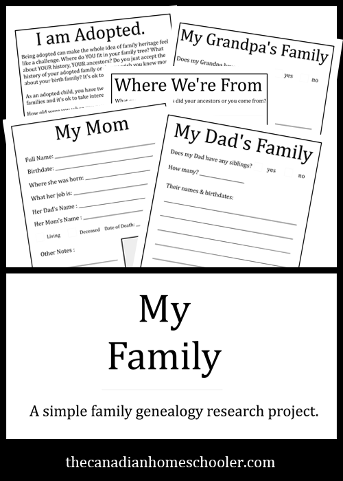 My Family History - A simple family genealogy research project.