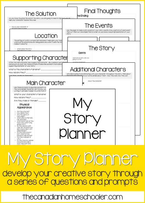 My Story Planner: develop your creative story through a series of questions and prompts