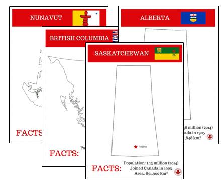 Canada Map Provinces Printable - Canadian Provinces Cards Printable