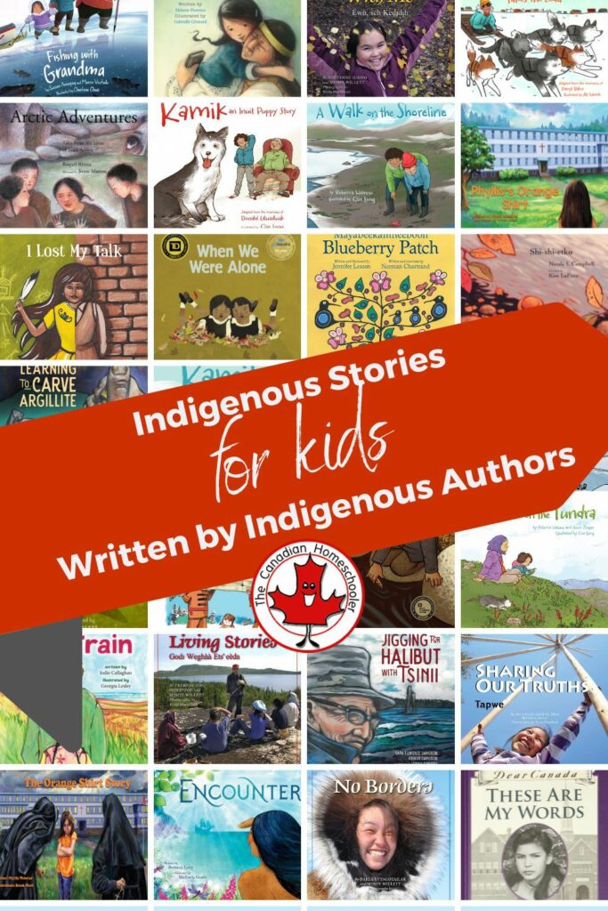 A banner image that reads Indigenous stories for kids written by Indigenous authors