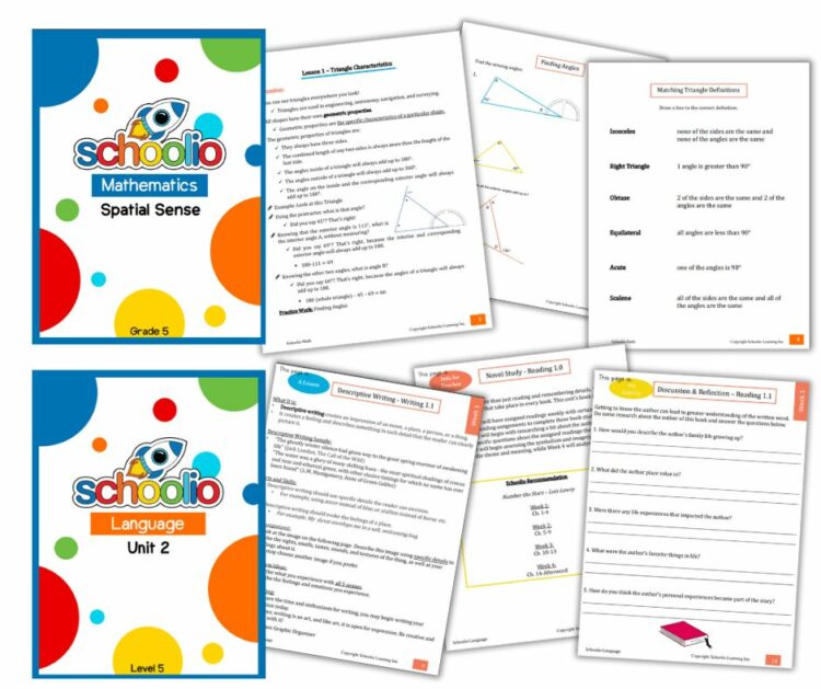 Screenshot of Schoolio ebook samples